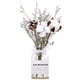 thumbnail image 1 of 1 juego de flores secas, jarrón de cristal decorativo para jardín de primavera transparente Flor de cinta blanca, 1 of 8