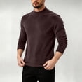 thumbnail image 6 of Frnrwgo Long Sleeve Shirts for Men Heavyweight Thermal Base Layer Mock Neck Solid Color Fall Winter, 6 of 10