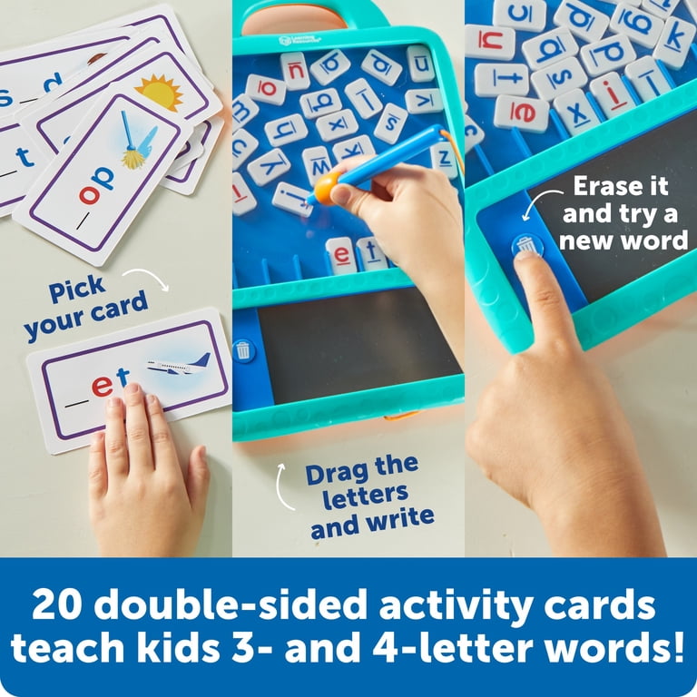 Magnetic Word Builder Puzzle Board with Letter Tiles photo 3