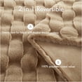 thumbnail image 6 of JERFIT Faux Fur & Velvet Plush Throw Blanket, Ultra Soft Reversible Luxury Sherpa Fleece Blanket for Couch, Bed, Sofa, 50x60 Inches, Tan, 6 of 10