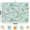 thumbnail image 7 of Dish Drying Mat for Kitchen Counter Microfiber Absorbent Dish Draining Reusable Washable Extra Large 18"x24" (Flower and Butterfly, 18x24in), 7 of 7