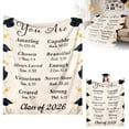 thumbnail image 2 of 2026 Graduation Gifts for Her Him, 2026 Graduation Throw Blankets, Class of 2026 Gifts Bulk, Senior Graduattion Decor, Best Gift for High School Senior Night, Soft Flannel Blanket,White 100*130cm, 2 of 9