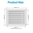 thumbnail image 2 of Cubierta de ventilación de aluminio Uxcell de 10 x 8 pulgadas, cubierta de rejilla de aire, cubierta de ventilación HVAC con lamas, tono plateado, 2 of 7