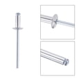 thumbnail image 3 of Uxcell 4mm Diameter 10mm Grip Length Silver Tone Aluminum Blind Rivets 120 Pack, 3 of 4
