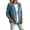 Blue, variant on Womens Denim Jacket, Loose Fit Long Sleeve V-Neck Button Front Lightweight Jean Outerwear with Pockets Deep Blue M
