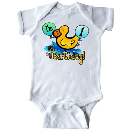 

Inktastic Ducky 1st Birthday Gift Baby Boy or Baby Girl Bodysuit