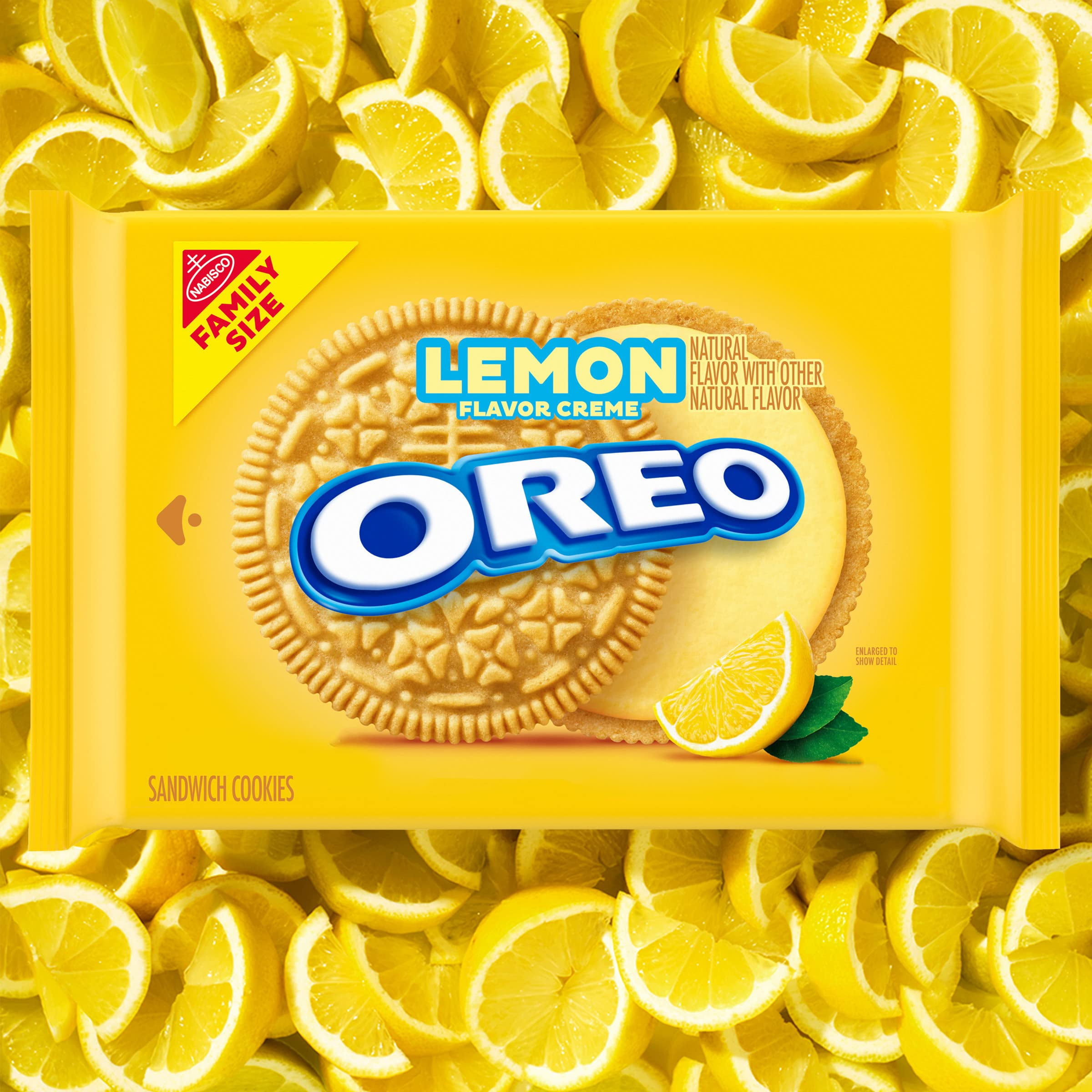 Oreo Lemon Creme Sandwich Cookies Family Size (Pack of 32)