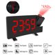 thumbnail image 1 of Reloj despertador multifunción con proyección LED, FM inalámbrico, 2 alarmas, brillo ajustable en 4 niveles, carga USB, color rojo, 1 of 6