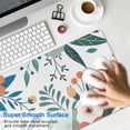 thumbnail image 4 of Long Mouse Pads for Desk,Pioneer Flower Floral Print Pattern Desk Mats on Top Of Desks, Desk Mouse Pad Extra Large with 3mm Non-Slip Base and Stitched Edge for Gaming,Office,Work,Home 35.4"x15.7", 4 of 6