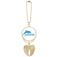 thumbnail image 1 of Blue Ocean Docile Dolphin Illustrate Car Keychain Angel Wing Pendant, 1 of 4
