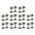 thumbnail image 1 of Unique Bargains 10Pack #60 Chain Master Connector Link Roller 3/4' Pitch Stainless Steel for 12A Chain, 1 of 6