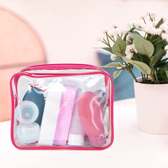 Approved Clear Travel Toiletry Bag Leakproof Cosmetic Makeup Organizer Portable Transparent Carry On Pouch
