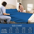 thumbnail image 5 of ClevaHome 6-Piece King Luxury Bed Sheet Set - Soft, Wrinkle & Fade Resistant Microfiber Bedding with 14" Deep Pocket & Embroidery, Royal Blue, 5 of 9