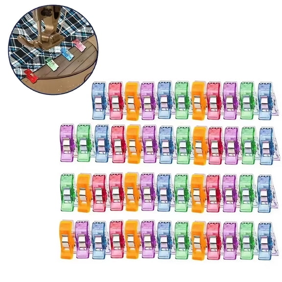 JJYY 10/20/50PCS Multicolor Sewing and Quilting Clips – Durable, Non-Slip Fabric Clips for Precision Sewing, Crocheting, Crafting, and Knitting – Ideal for Holding Layers of Fabric