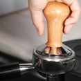 thumbnail image 5 of Solid Wood Handle Coffee Tamper Stainless Press Powder Hammer Squeezer, Thread Base  3#, 5 of 9