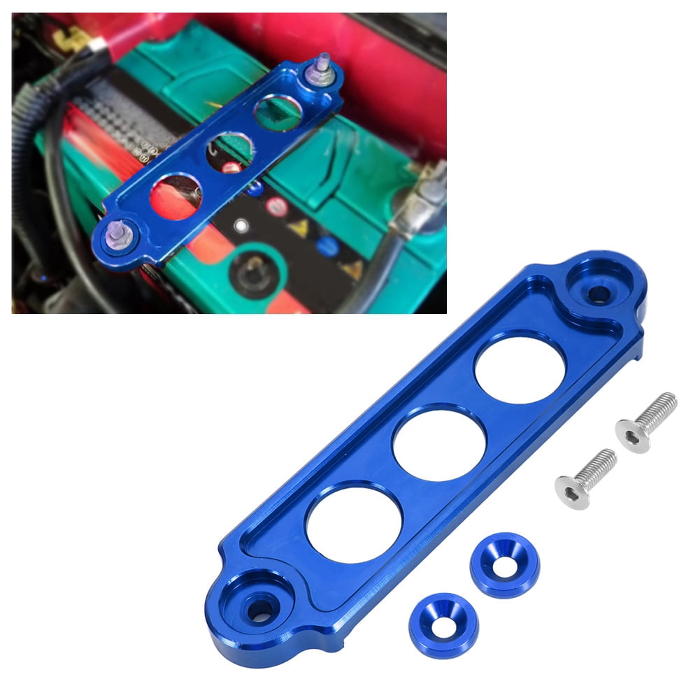 Wazzh Aluminum Alloy Battery Tie Down Bracket - Red Anodized Car Battery Holder - View #10