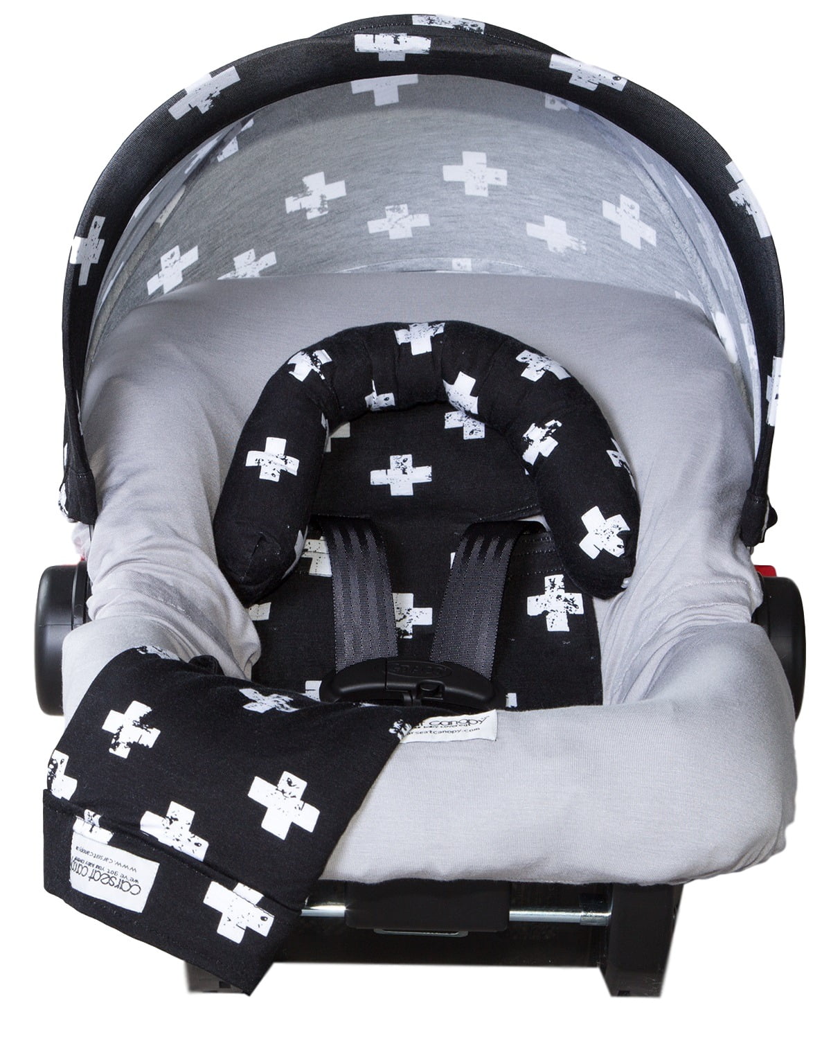 Jersey Stretch Whole Caboodle Carseat Canopy 5 piece Set Baby Infant Car Seat 