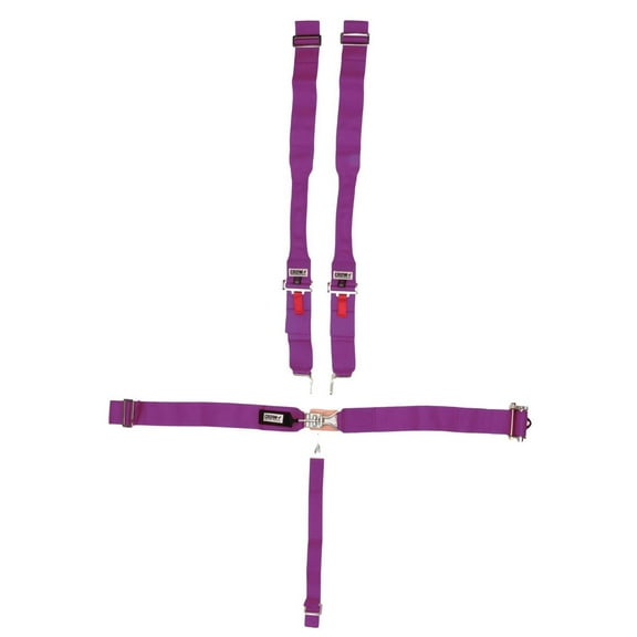 Crow 40062 5-Way Ratchet Racing Harness, Red