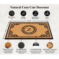 thumbnail image 4 of A1HC First Impression Hand Crafted by Artisans Geneva Monogrammed Entry Doormat, 24"X39" Z, 4 of 7