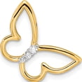 thumbnail image 1 of 14K Yellow Gold Polished Butterfly Diamond Chain Slide (Width 11.5) (Length 18.5) - Jbsp, 1 of 5