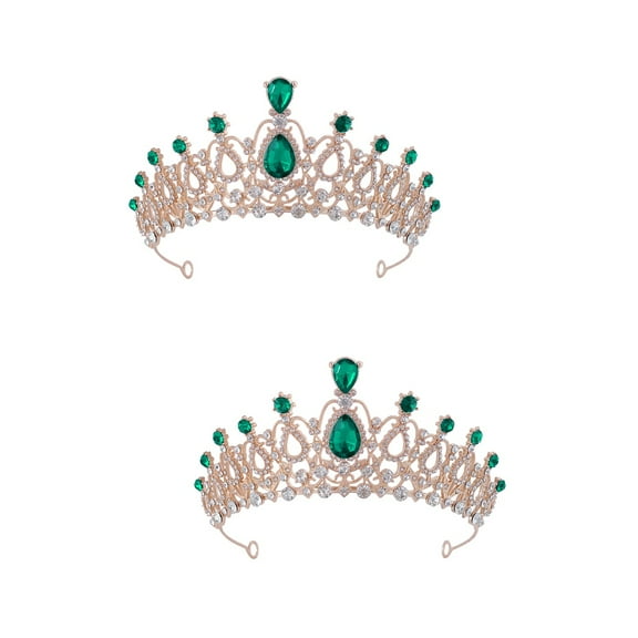 Set of 2 Pink Crown Rhinestone Queen Children's Tiara Women's
