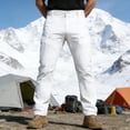 thumbnail image 4 of Hinvhai Men's Hiking Tactical Pants Lightweight Cotton Outdoor Work Cargo Trousers with Zipper Pockets White, 4 of 6