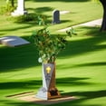thumbnail image 5 of Virelaxpo Solar-Powered Cemetery Vase with Cross Decoration Memorial Flower Holder for Human and Pet Graves Weather-Resistant Outdoor Decor Easy Installation Durable Material, 5 of 6