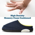 thumbnail image 2 of cosyone1997 Men’s Memory Foam Slippers Indoor Outdoor Open Back House Shoes, 2 of 5