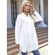 thumbnail image 4 of Vestido Camisero Informal para Mujer, Cuello en V, Botones, Larga, Holgado, Minivestido L, 4 of 8