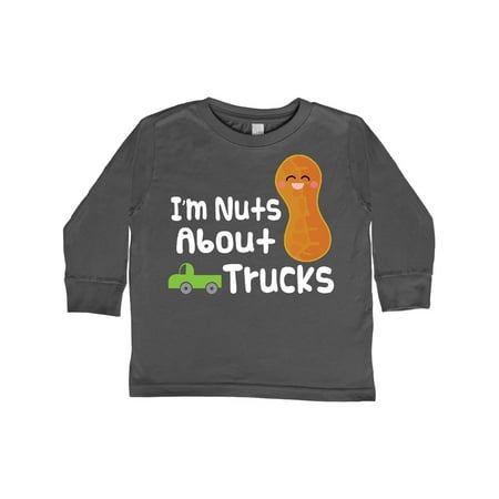 

Inktastic Nuts About Trucks Outfit Boys Gift Toddler Boy Girl Long Sleeve T-Shirt
