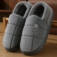 thumbnail image 5 of eczipvz Mens Slippers Size 8-12 Indoor Outdoor Slip on Warm House Shoes Breathable for Men (Grey,10), 5 of 6