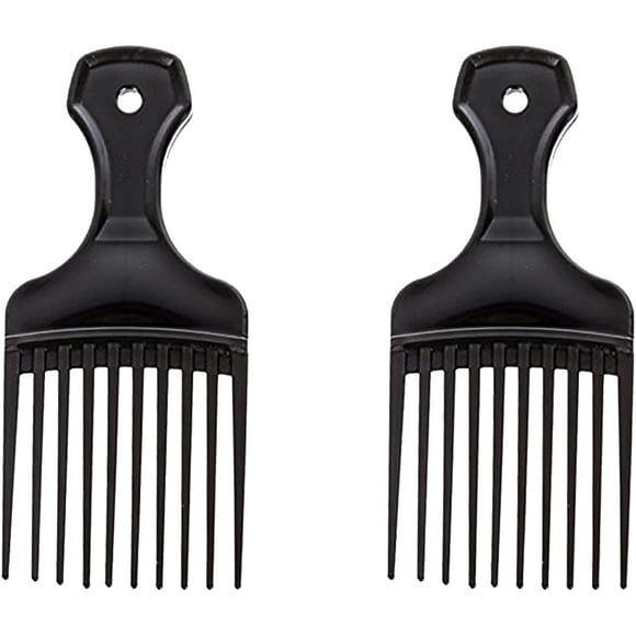 Superhairpieces Afro Hair Comb 2-Pack Detangling Brush for Afro Kinky Wavy Curly Coily Hair Afro Hair Braid Styling Hairdressing Tool (2-Pack)