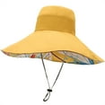 thumbnail image 3 of HAIJIE cool hats Super Wide Brim Sun Hat For Women Packable Reversible Double Side Wear Hats Summer Beach Bucket Cap Hat Luggage Strap Hats for Large Heads Women Women Hats Fashion Boring Hat Garden, 3 of 4
