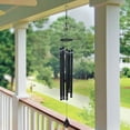 thumbnail image 3 of Alpine Corporation 51" Black Metal Windchime with Butterfly Windcatcher, 3 of 12