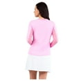 thumbnail image 2 of IBKUL Adult Female Crew Neck With Mesh Long Sleeve Top, Color: Candy Pink, Size: M, 2 of 3