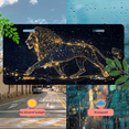 thumbnail image 5 of 1 Pcs 2D Flat License Plate Covers & Frames, Leo For Decorative Front, Waterproof For Decoration Aluminum License Plate Covers & Frames Cover For Men Women, 12" X 6", 5 of 7