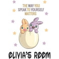 thumbnail image 2 of Cute Rabbits Easter Quote Cartoon Customized Wall Decal - Custom Vinyl Wall Art - Personalized Name - Baby Girls Boys Kids Bedroom Wall Decal Room Decor Wall Stickers Decoration Size (10x8 inch), 2 of 2