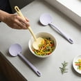 thumbnail image 6 of Ciozy Silicone Flat Cooking Spoon with Extra-Long Heat-Resistant Handle – Non-Stick, Dishwasher Safe, One-Piece Spatula Turner for Stir-Frying, Soup Making and Baking(1, Beige, L), 6 of 8