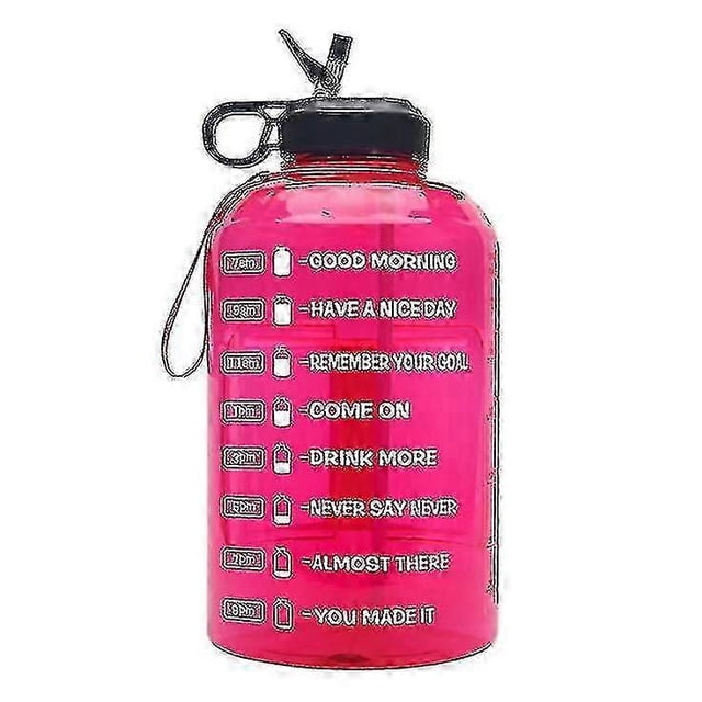 3.78l Large Water Bottle Hydration With Motivational Time Marker Reminder