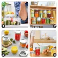 thumbnail image 5 of Zyler - 6 Pcs Small Mason Jars With Lids Mini Plastic Bottle Baby Food Clear, 5 of 6
