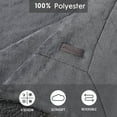 thumbnail image 6 of Eddie Bauer Signature Solid Dark Grey Ultra Soft Plush 60X50 Throw Blanket, 6 of 8