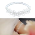 thumbnail image 1 of Liguero con encaje Floral para novia, liguero, grueso para pierna, adorno de para fiestas, graduación, boda, lanzamiento de liga, Blanco BLESIY liga nupcial de la boda, 1 of 8