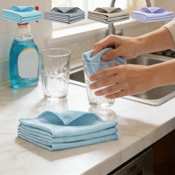Viflosae Rags for Cleaning House Cleaning Towels 2 Pack Glass Cleaning Cloths Microfiber Polishing Towels for Windows Mirrors Streak Free Lint Free Highly Absorbent Kitchen Car Furniture