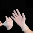 thumbnail image 4 of Xecvkr Disposable Clear Plastic Gloves 100 Count Food Grade TPE Kitchen Gloves for Cooking Baking Cleaning and Hair Dying Latex Free Powder Free Ambidextrous One Size Fits All, 4 of 9