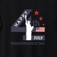 thumbnail image 2 of Gibobby Blusas De Niños Camiseta de manga corta con estampado de letras del Día de la independencia de verano para niños pequeños y niñas(Negro, 2-3 Años), 2 of 5