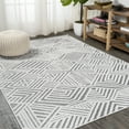 thumbnail image 5 of JONATHAN Y SOUTH BEACH 5 x 8 Area Rug, Jordan Pile Art Deco Geometric - White/Black, SBH103A-5, 5 of 8