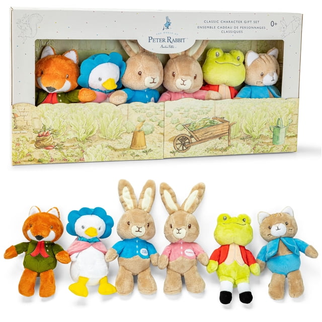 Set de animales de peluche KIDS PREFERRED Peter Rabbit, 6 piezas
