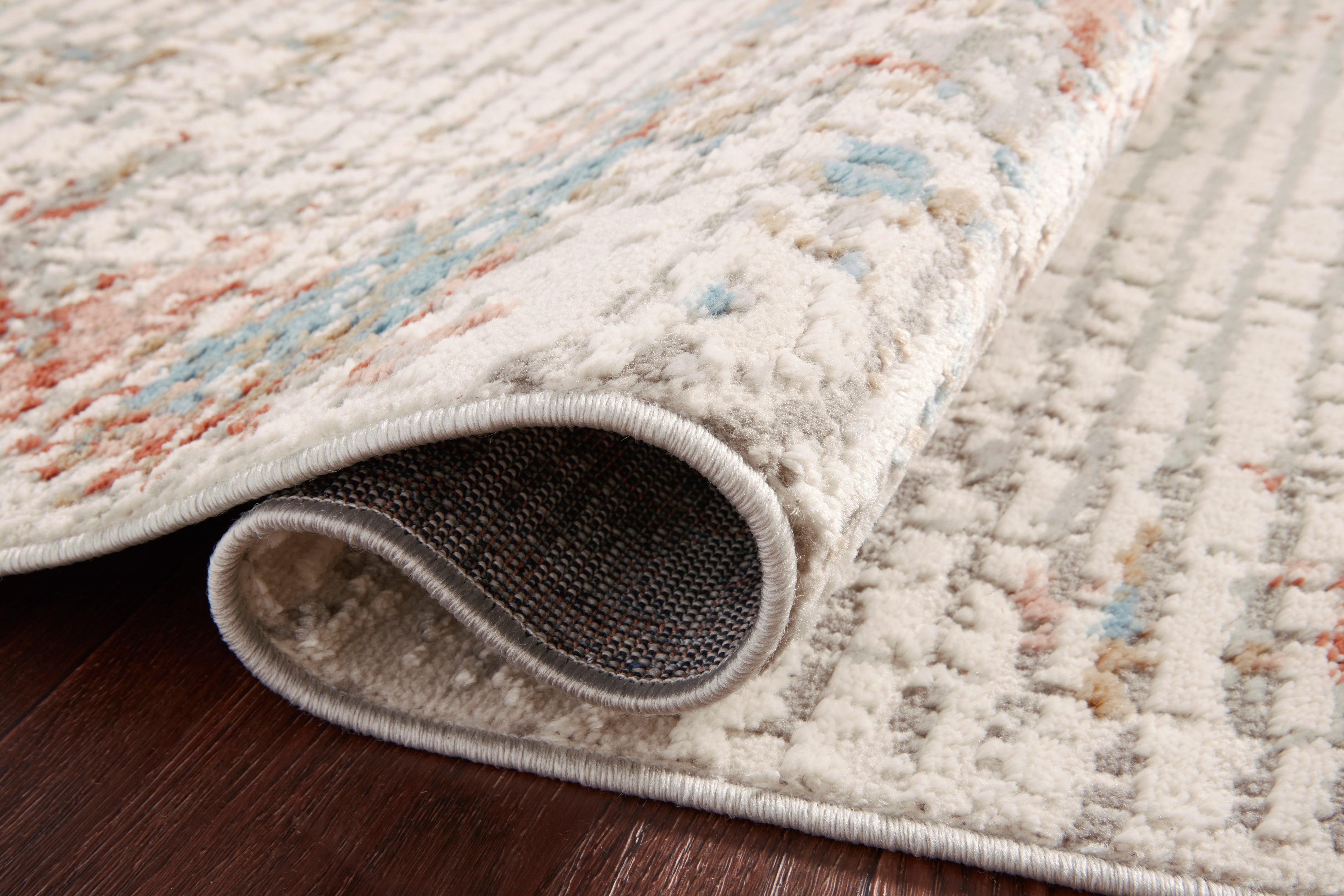 Loloi Estelle Collection EST-04 Ivory / Multi Abstract Area Rug 2'-0" x 3'-0"