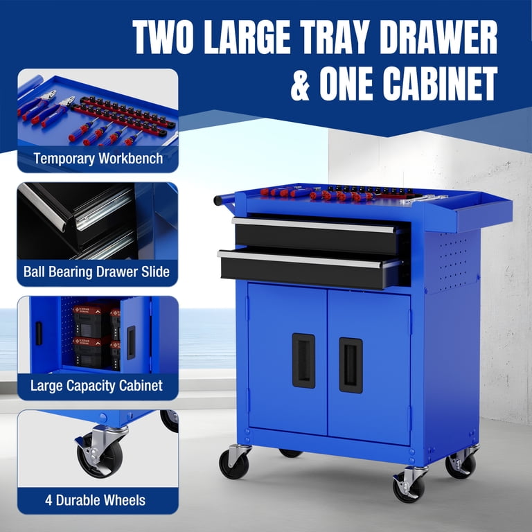 WORKPRO 20" Rolling Tool Chest, 5-Drawer Storage Cabinet photo 5