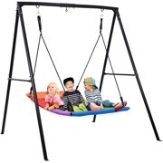 7-in-1 Climbing Toys for Toddlers 1-3 Inside, Foldable Wooden Montessori Climbing Set Indoor, Pikler Triangle Set with Arch, Ramp & Ladder - Rainbow